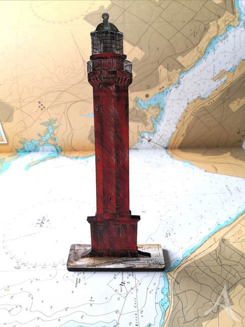 SKULPTUR - "Leuchtturm Norderney" - OBJEKT ZUM AUFSTELLEN - Ole West - VE10