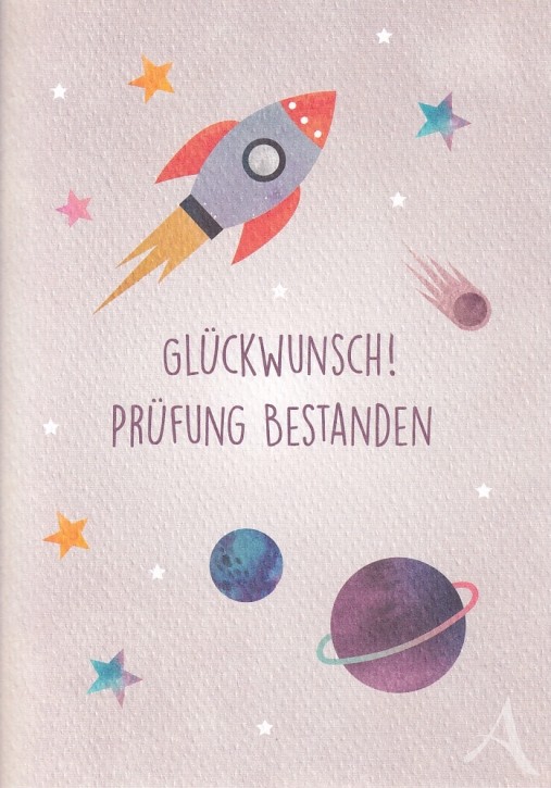 Doppelkarte "Glückwunsch! Prüfung bestanden"