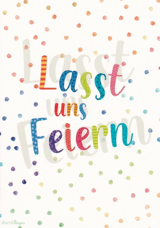 Postkarte "Lasst uns Feiern"
