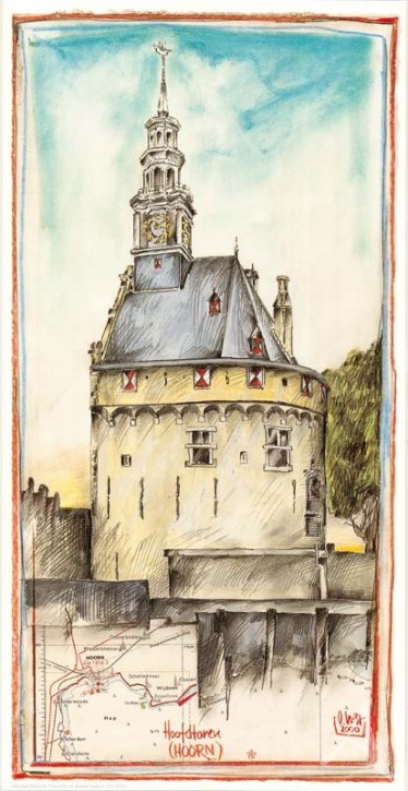 Kunstdruck "Hoofdtoren (Hoorn) / Niederlande" Kunstdruck "Hoofdtoren (Hoorn) / Niederlande"