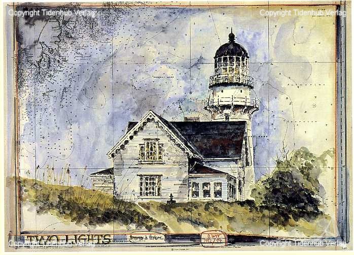 Kunstdruck "Two Lights" (Aquarell)