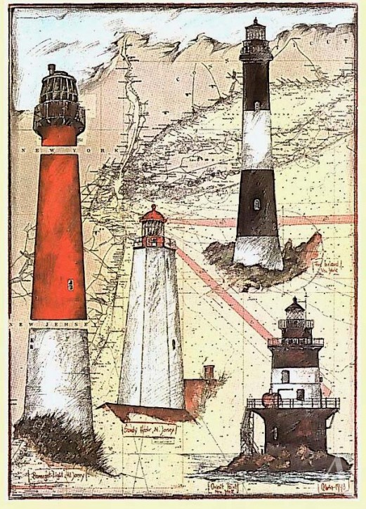 Kunstdruck "New Jersey Lighthouse"