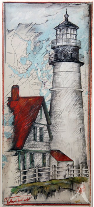 Kunstdruck "Portland Headlight"