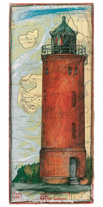 Kunstdruck "St. Peter Leuchtturm"