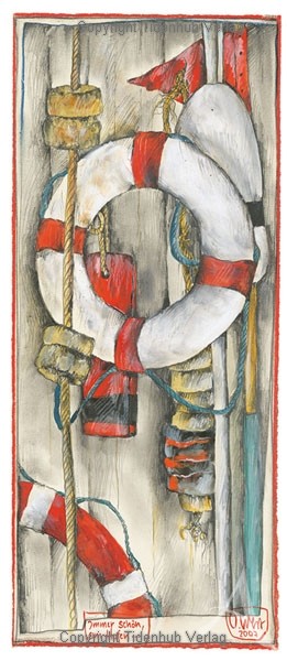 Kunstdruck "Immer schön am Hafen"
