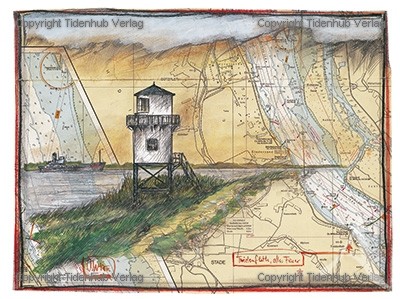 Kunstdruck "Twielenfleth Altes Feuer"
