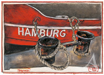 Kunstdruck "Festgemacht"