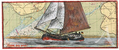 Kunstdruck "Pellworm gleich querab"