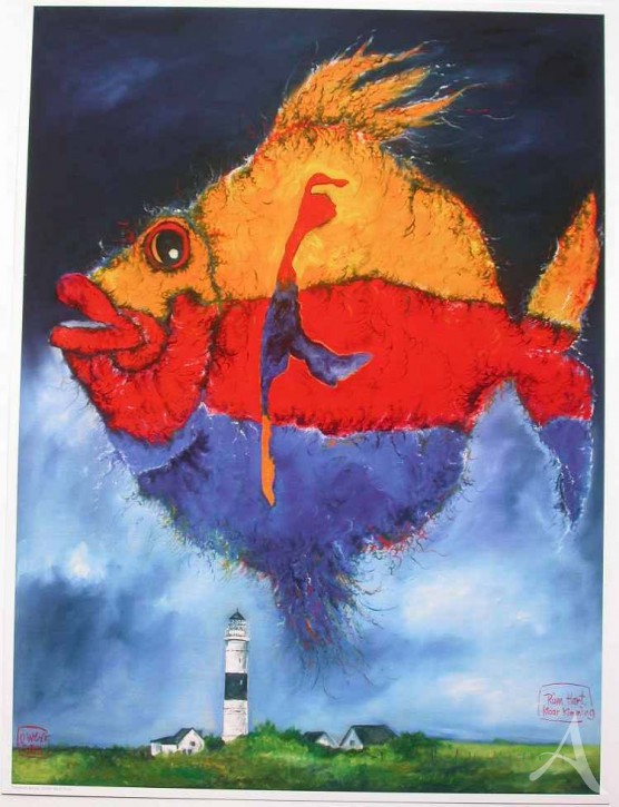 Kunstdruck "Rüm Hart Klaar Kimming" (Fisch / Sylt)