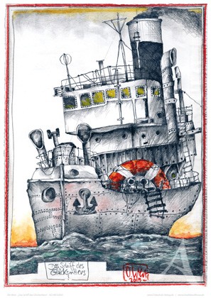 Kunstdruck "Das Schiff des Glücksritters"