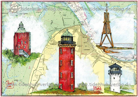 Kunstdruck "Rund CUX" (Cuxhaven)