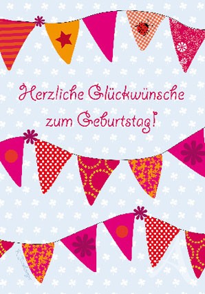 Doppelkarte "Herzlichen Glückwunsch zum Geburtstag"