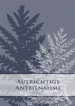 Doppelkarte "Aufrichtige Anteilnahme"