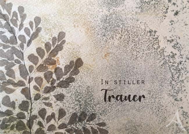 Trauerkarte "in stiller Trauer"