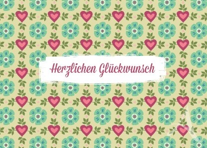 Postkarte "Herzlichen Glückwunsch" Postkarte "Herzlichen Glückwunsch"