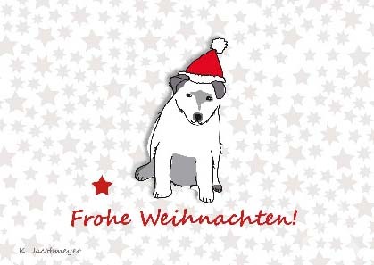 Postkarte "Weihnachtshund" FAST VERGRIFFEN!