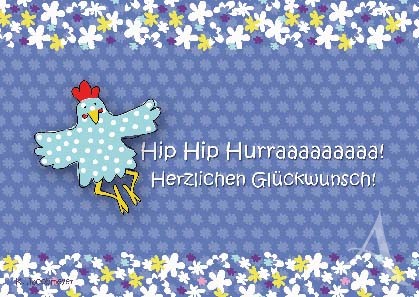 Postkarte "Hip Hip Hurra" Postkarte "Hip Hip Hurra"