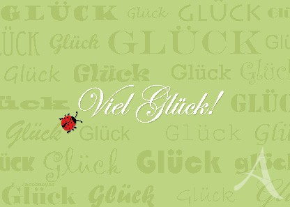 Postkarte "Viel Glück!" Postkarte "Viel Glück!"