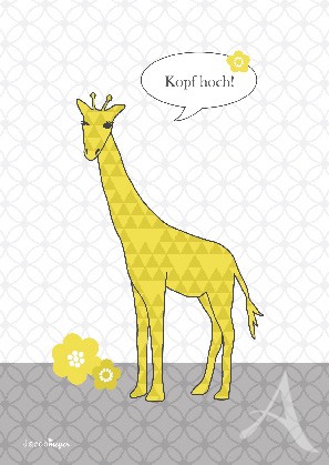 Postkarte "Kopf hoch! (Giraffe)" Postkarte "Kopf hoch! (Giraffe)"