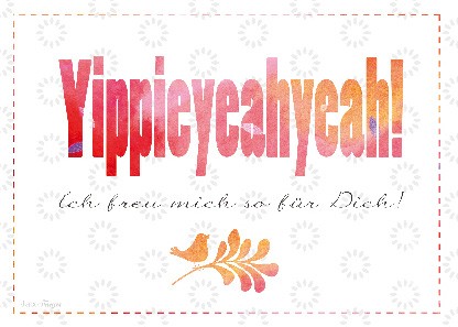 Postkarte "Yippieyeahyeah!"