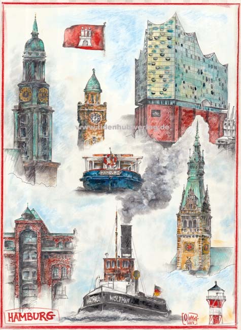 Postkarte "HAMBURG"