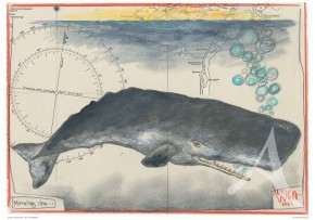 Kunstpostkarte "Morning Dew" (Wal)