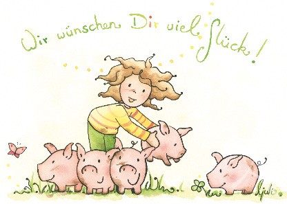 Postkarte "Viel Glück" Postkarte "Viel Glück"